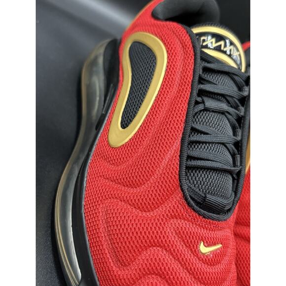 Nike Air Max 720 Red Gold Black Athletic Shoes CU4871-600 Women’s Size 8 - Picture 4 of 15